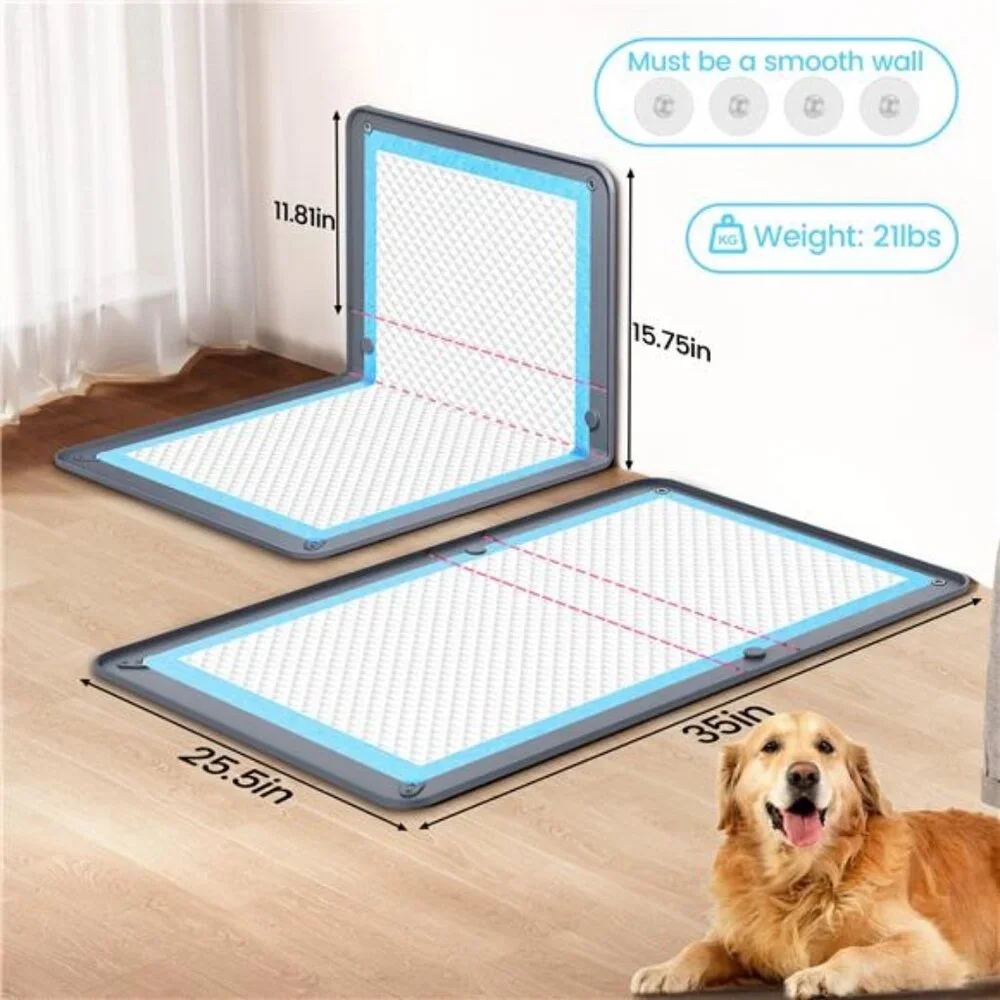 Dog Puppy Pad Tray for 26 x 35 In Training Pads, High Edge Silicon Dog